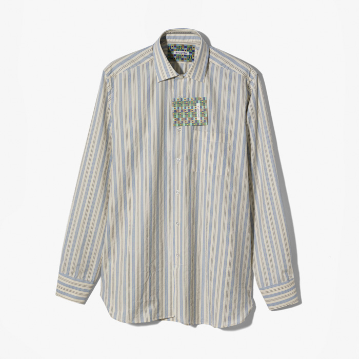 BROOKLYN OLD SHIRT (STRIPE) BLUE