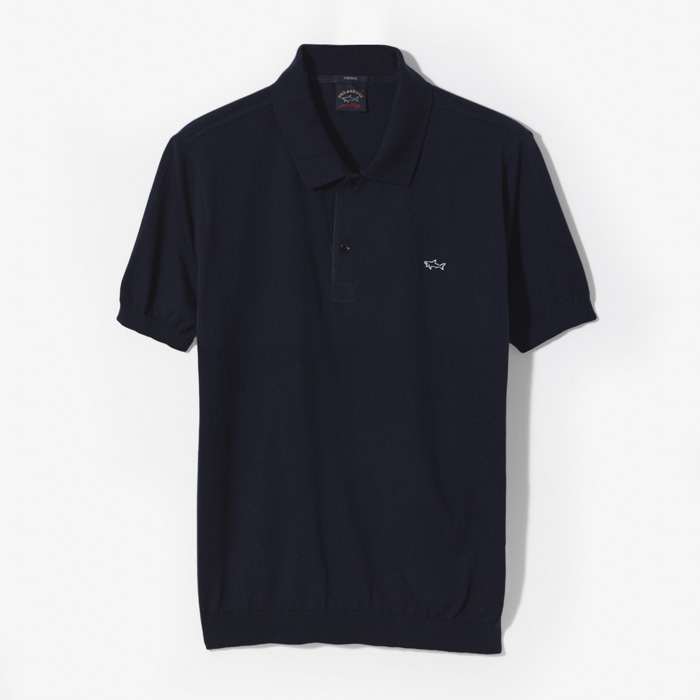 MENS KNITTED POLOSHIRT (FRESH COTTON) DARK NAVY