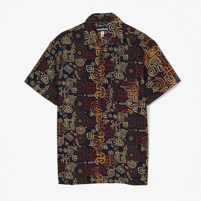 MECHANIC SHIRT (SHAWN PRINT) NAVY