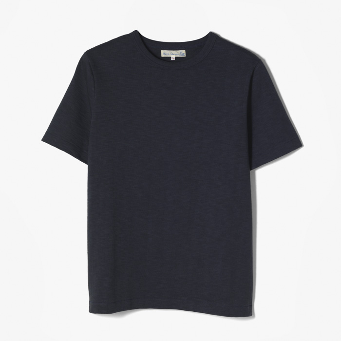 LOOPWHEELER HEAVY SLUB T-SHIRT (380g RELAXED FIT PRIMA QUALITY) NAVY