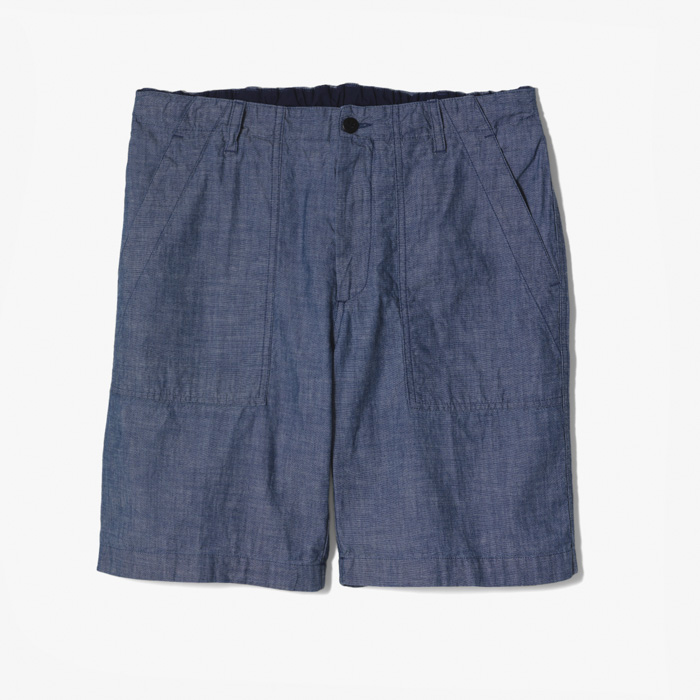 ELASTIC FATIQUE SHORTS (CHAMBRAY 6oz) BLUE