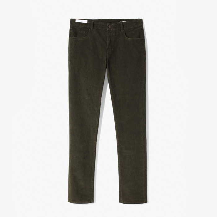 JAZZ STYLE RELAXED STRAIGHT 5POCKET PANT (STRETCH 800W CORDUROY) MILITARY GREEN