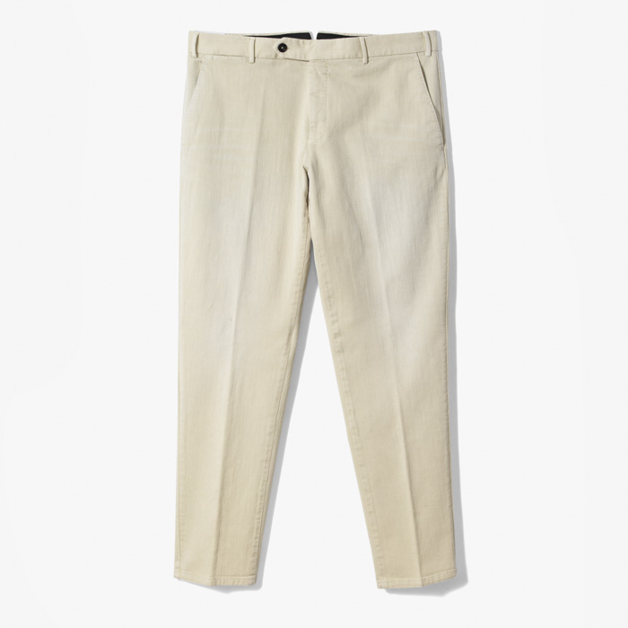 RAVE STYLE RELAXED FLAT-FRONT PANT (VINTAGE EFFECT STRETCH DRILL) NATURAL