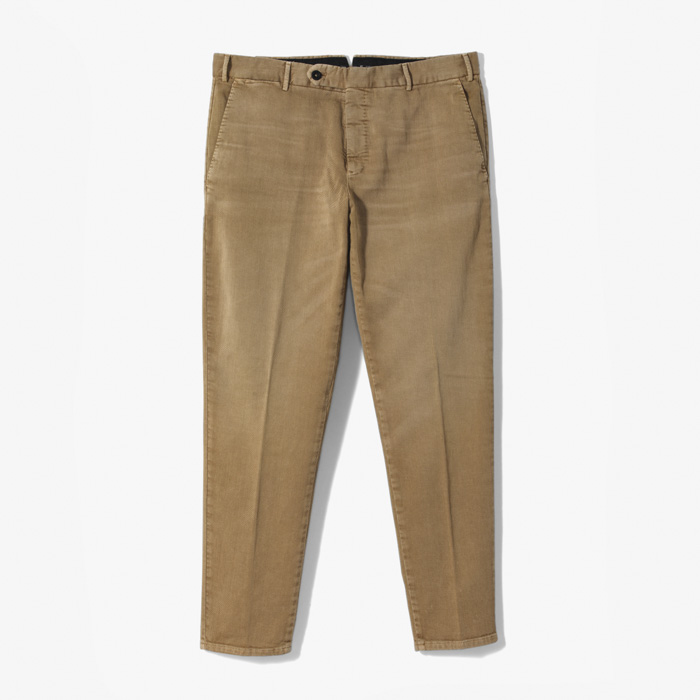 RAVE STYLE RELAXED FLAT-FRONT PANT (VINTAGE EFFECT STRETCH DRILL) BEIGE