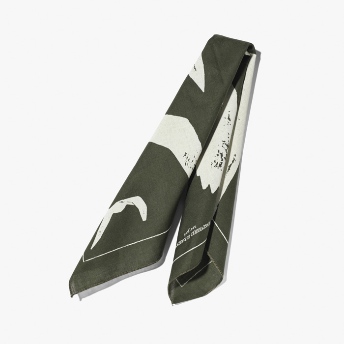 PRINTED BANDANA (SEAGULL) OLIVE