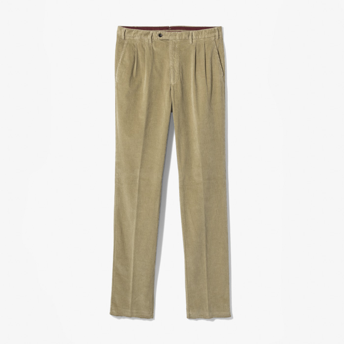 SLIM FIT 2PLEATS PANT X SFM (VELLUTO CORDUROY STRETCH) BEIGE