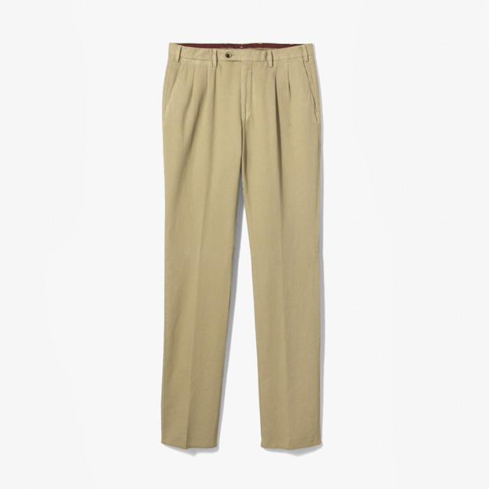 SLIM FIT 2PLEATS PANT X SFM (CAVALRY COTTONE LANA) BEIGE