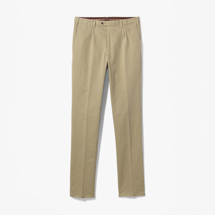 SLIM FIT 1PLEAT PANT X SFM (GARBARDINA STERTCH) BEIGE