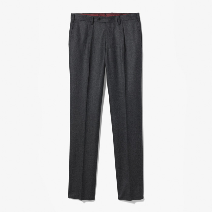 SLIM FIT 1PLEAT PANT X SFM (FLANNELA LIGHT) DARK GRAY