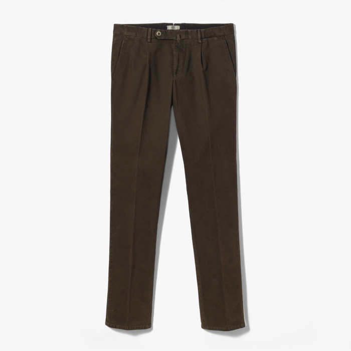 811 SLIM FIT GARMENTDYED PANT (BATAVIA STRETCH) COCOA