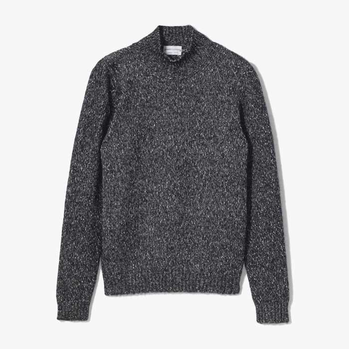 CLASSIC MOC NECK SWEATER NAVY