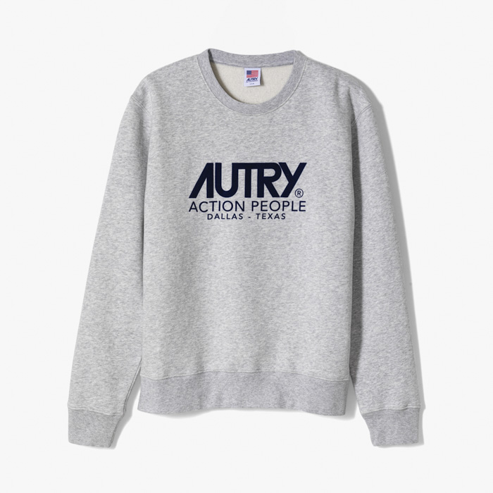 ICONIC SWEATSHIRT (FLOCK) HEATHERED GRAY