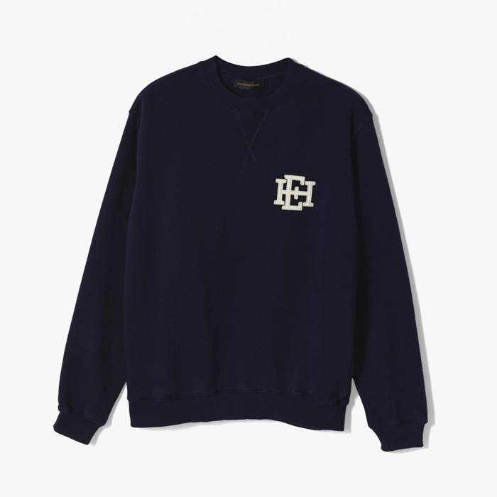 BEATLES 56 WASHED SWEATSHIRT (LOGO PRINT) NAVY