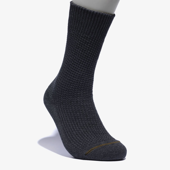 PIQUE CREW SOCKS GRAY