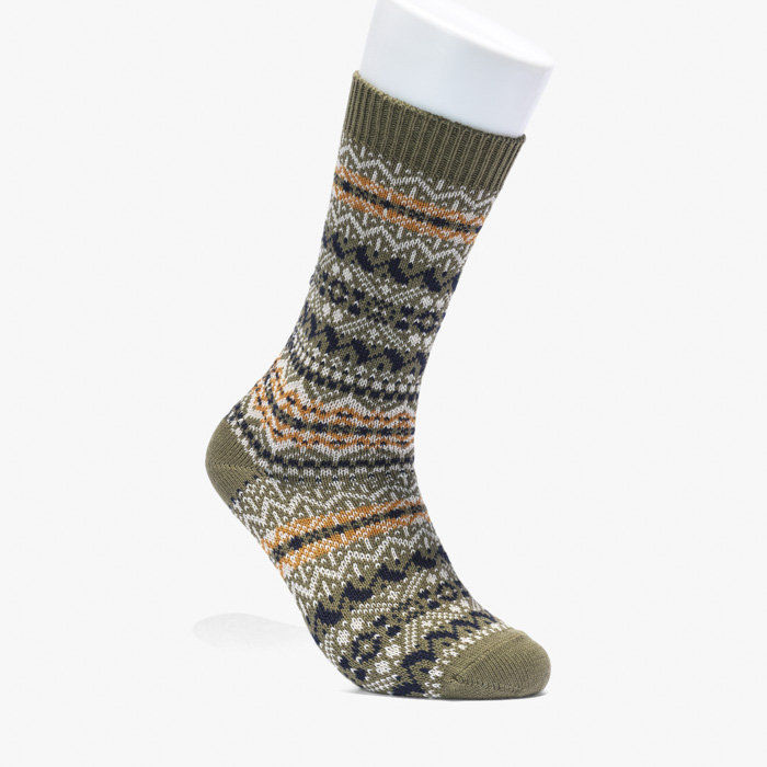 OLD PATTERN JQ CREW SOCKS OLIVE