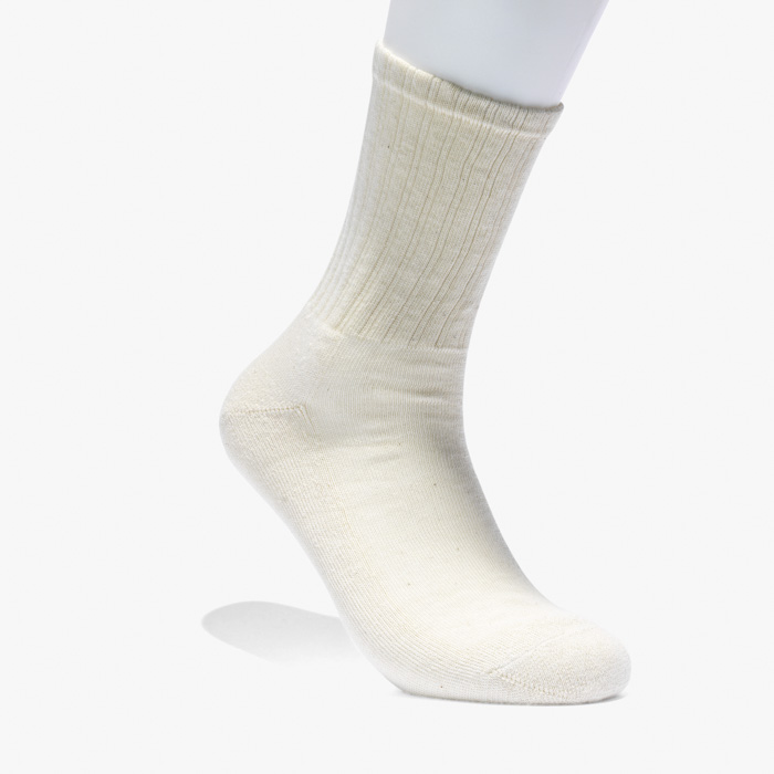 OC PILE LOW CREW 2PAIR PACK SOCKS WHITE