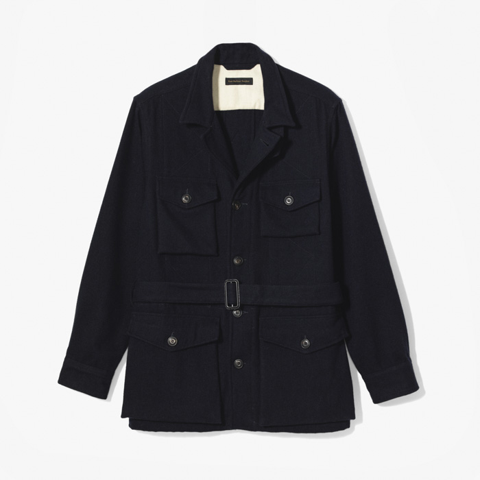 UENO 46 SPORT JACKET (WASHED FLANNEL) NAVY