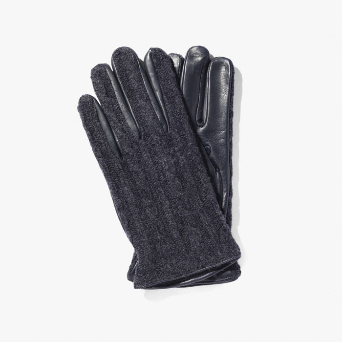 NAPPA KNITTED CASHMERE GLOVE DARK GRAY