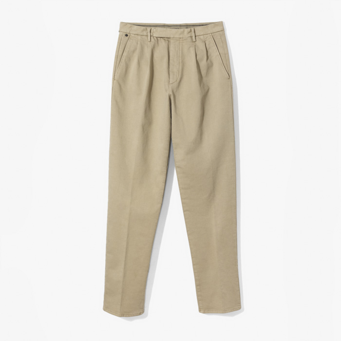 DANTE 2PLEATS MODERN SARTORIAL PANT (CAVALLERY STRETCH) SAND