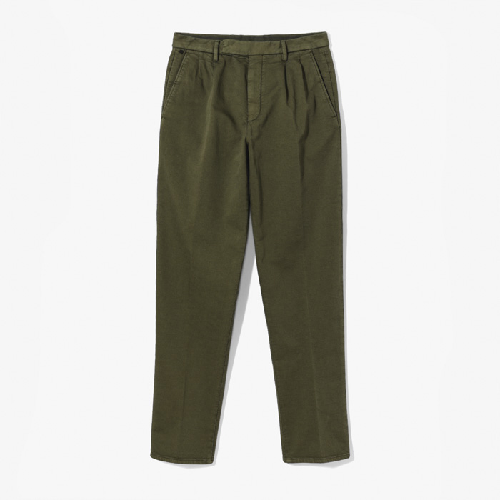 DANTE 2PLEATS MODERN SARTORIAL PANT (CAVALLERY STRETCH) MILITARY GREEN