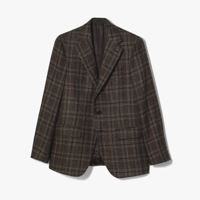 AIDA JACKET (PLAID CHECK) BROWN