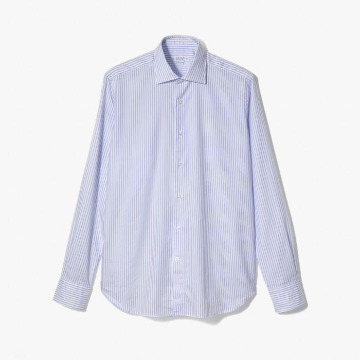 CLASSIC WASHED SLIM SHIRT (STRIPE) LIGHT BLUE