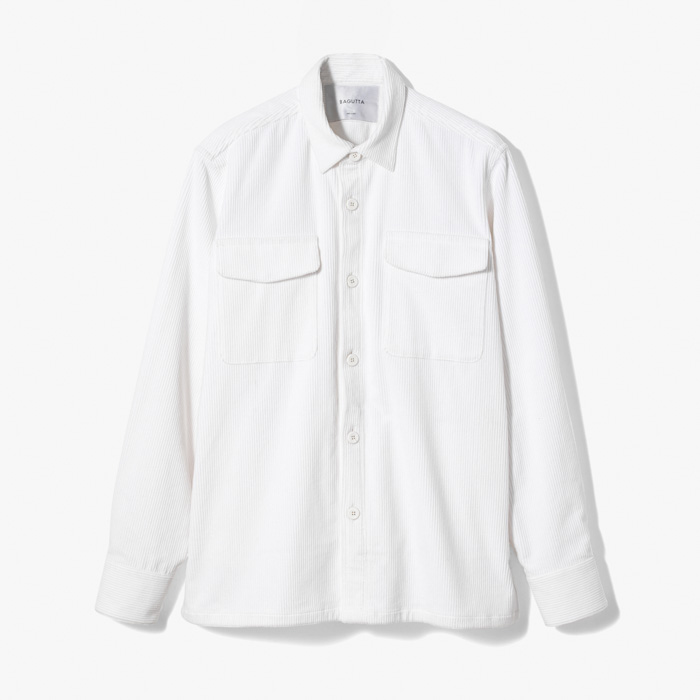 LATINO OVERSHIRT JACKET (GARMENT DYED CORDUROY) WHITE