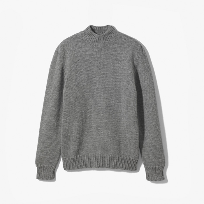 MOCK NECK KNITWEAR LIGHT GRAY