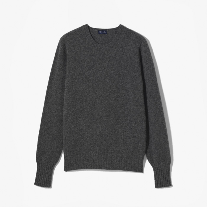 CREWNECK KNITWEAR (SOLID) CHARCOAL GRAY