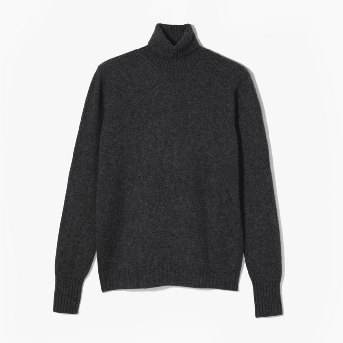 CASHMERE COCCOLA TURTLENECK KNITWEAR DARK GRAY