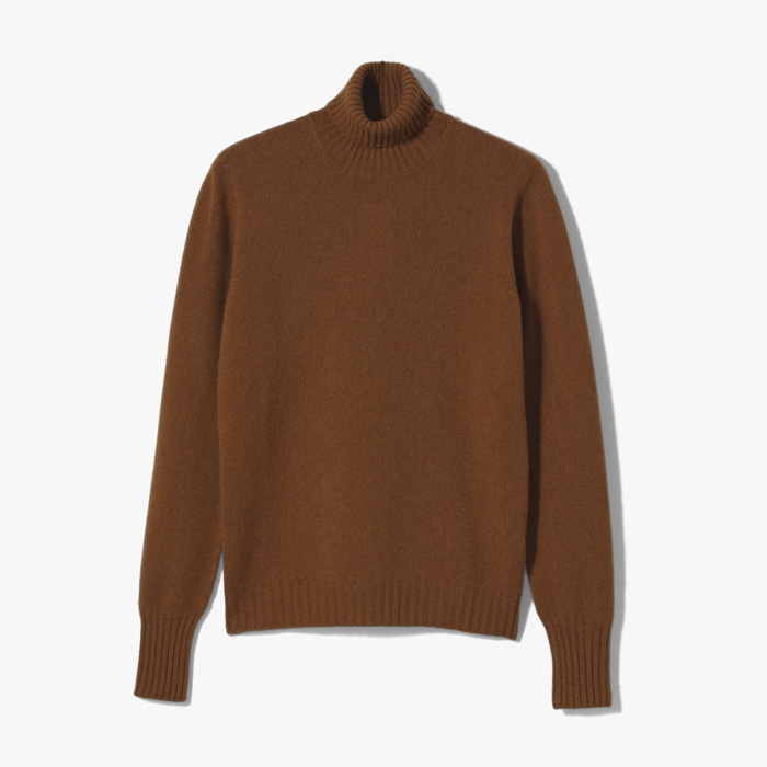 CASHMERE COCCOLA TURTLENECK KNITWEAR BROWN