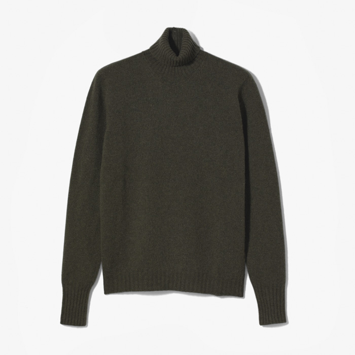 CASHMERE COCCOLA TURTLENECK KNITWEAR DARK OLIVE