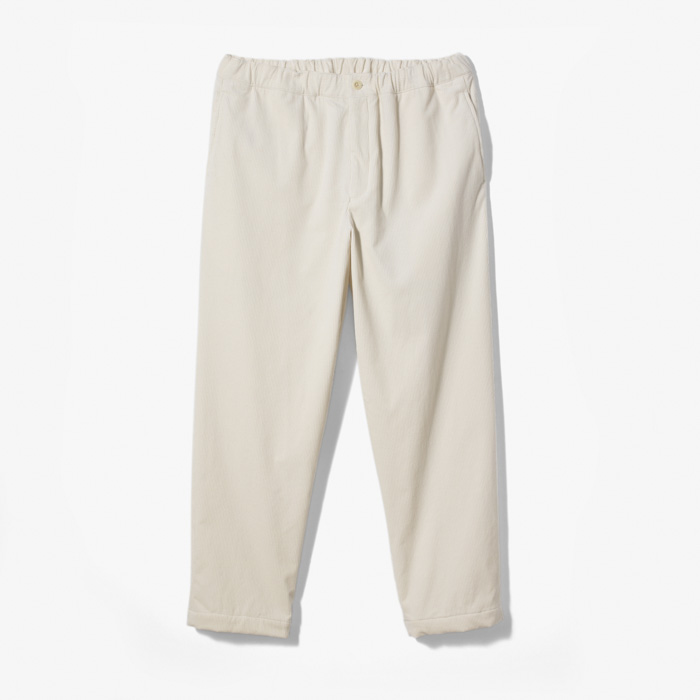 EASY SLACKS (DOUBLE FACE WASHED CORDUROY) WHITE