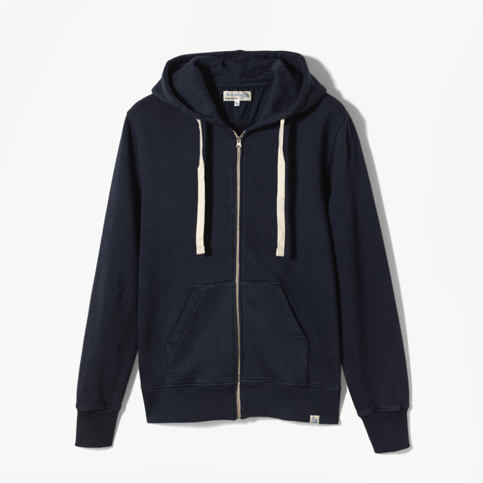 HOOD ZIP JACKET (VINTAGE FLEECE GARMENT DYED) NAVY