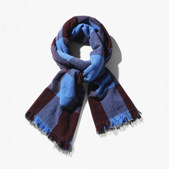 TANZANIA SCARF (CHECK) BLUE