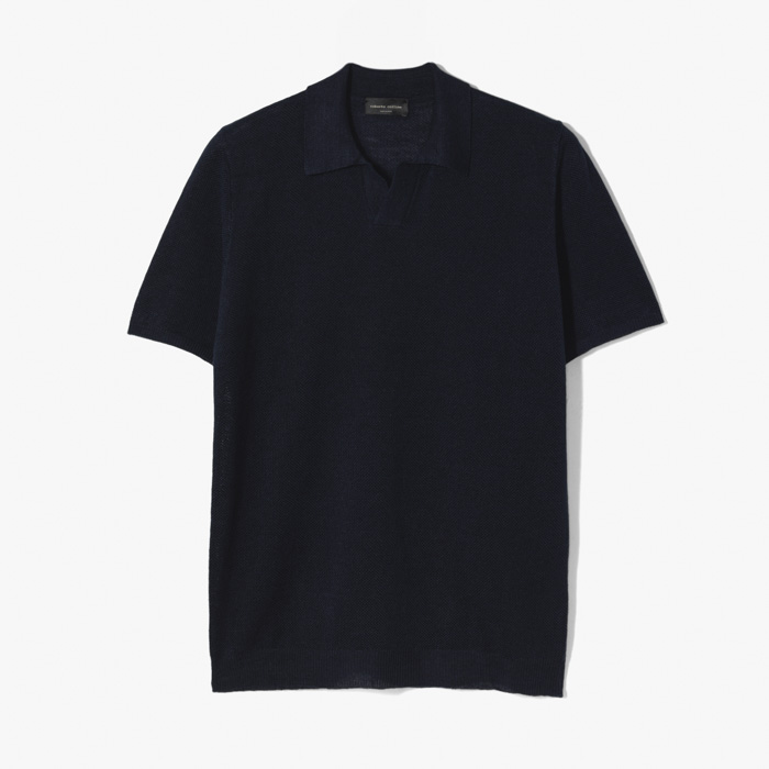 PIQUET POLO KNITWEAR NAVY