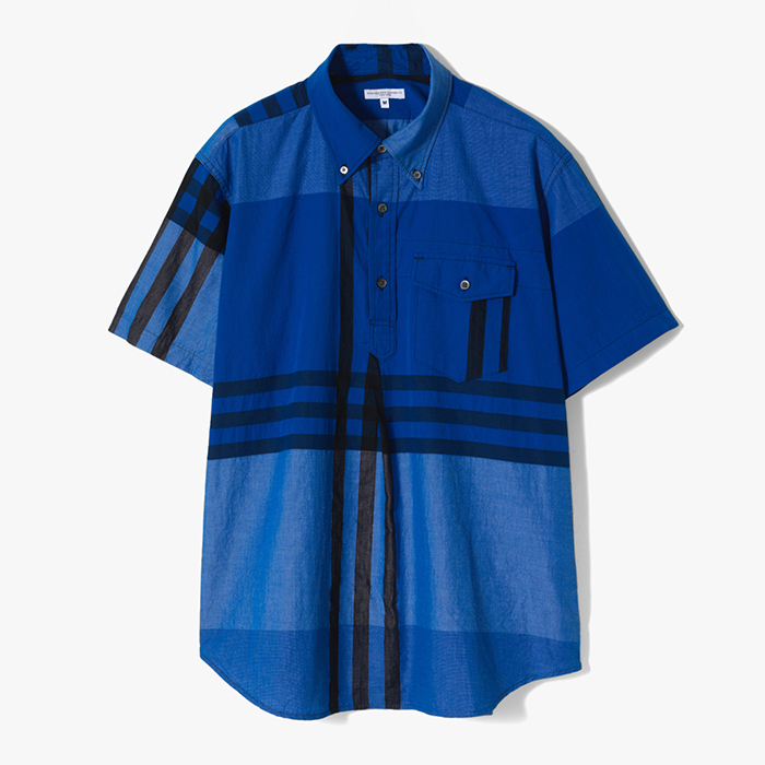 POPOVER BD SHIRT (COTTON BIG PLAID) BLUE