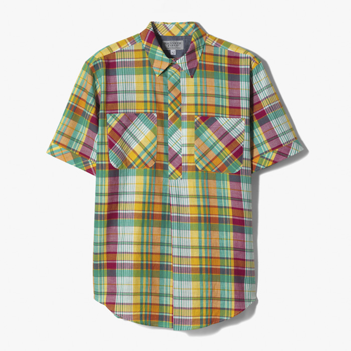 S/S ROOMY SHIRT MADRAS CHECK YELLOW