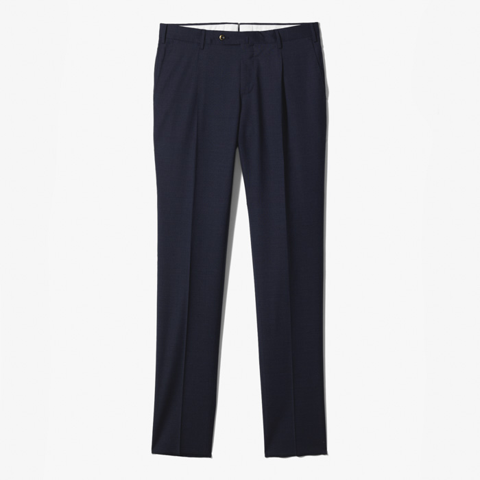 CLASSIC SLIM FIT 1PLEAT PANT (FOUR SEASON STRETCH PLAIN WEAVE) NAVY