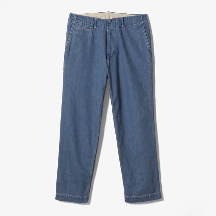 WIDE DENIM PANTS (INDIGO CCY DENIM) INDIGO BLEACH