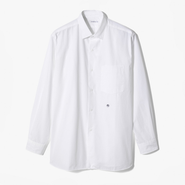 REGULAR COLLAR WIND SHIRT (POLYESTER COTTON CORE YARN) OFF-WHITE