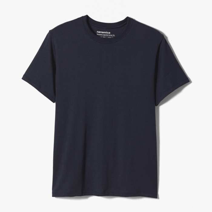 NANAMICA LOOPWHEEL COOLMAX® JERSEY TEE NAVY