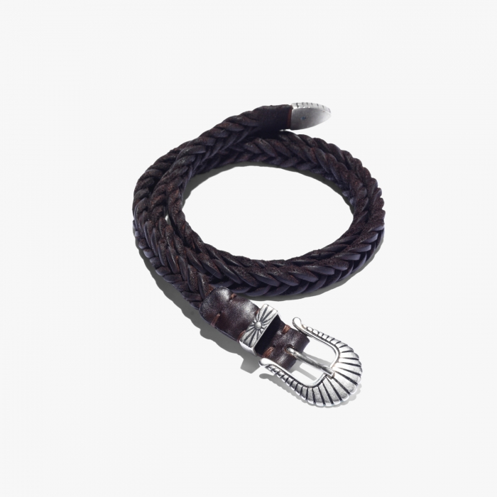 BRAIDED LEATHER BELT T.MORO