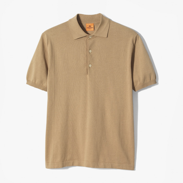 POLO SHORT (ORGANIC COTTON) CAMEL