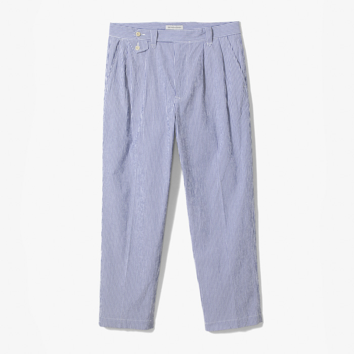 SACKS 85 CLASSIC AMERICAN 2PLEATS PANT (SEERSUCKER REGURAL FIT) BLUE