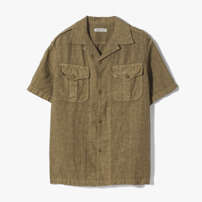 QUINCY 79 ARMY SHIRT (WASHED LINEN) REGULAR FIT BEIGE