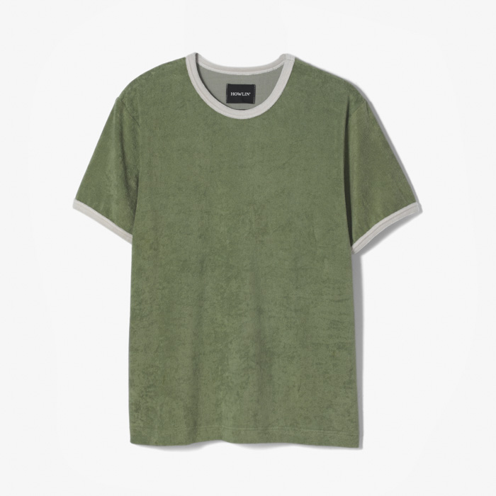 AMNESIA TOWEL KNITTED T-SHIRT OLIVE