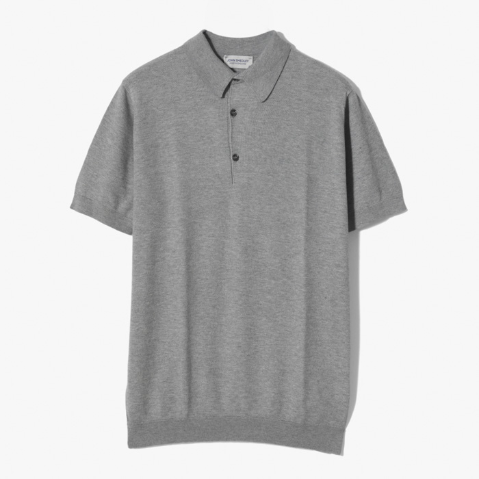 ROTH PIQUE POLO SHIRT (SEA ISLAND COTTON) SILVER