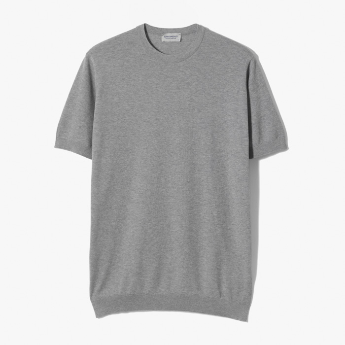 PARK PIQUE T-SHIRT (SEA ISLAND COTTON) SILVER