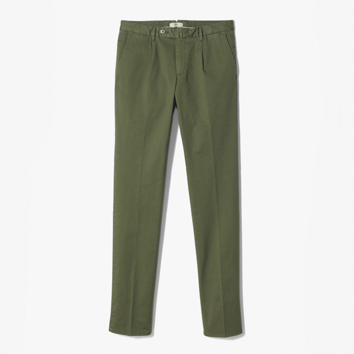 811 SLIM FIT PANT (LIGHT GABARDINE STRETCH) MILITARY GREEN